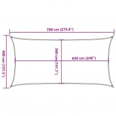 Saulessargs, 160 g/m², taisnstūra, smilšu krāsa, 4x7 m, hdpe