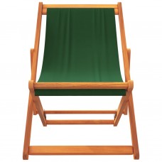 Salokāmi pludmales krēsli, 2 gab., zaļš audums