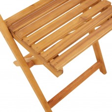 Salokāmi dārza krēsli, 4 gab., krēmbalts audums un masīvkoks