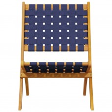 Saliekami dārza krēsli, 2 gab., ar galdu tumši zils, masīvkoks