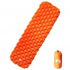 Piepūšams kempinga matracis, vienvietīgs, 190x58x6 cm, oranžs