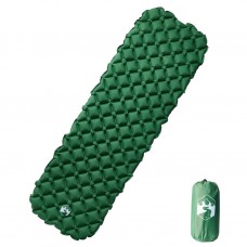 Piepūšams kempinga matracis, vienvietīgs, 190x58x6 cm, zaļš