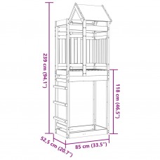Rotaļu tornis, 85x52,5x239 cm, impregnēts priedes koks
