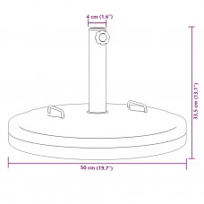 Saulessarga pamatne ar rokturiem, ø38 / 48 mm kātiem, 25 kg