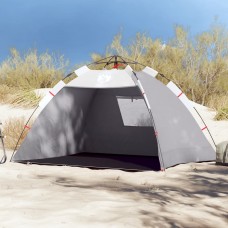Pludmales telts 2 personām, pelēka, ūdensnecaurlaidīga