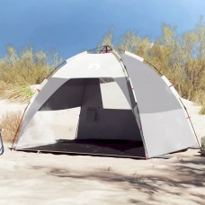 Pludmales telts 2 personām, pelēka, ūdensnecaurlaidīga