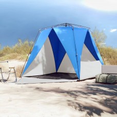 Pludmales telts 4 personām, debeszila, ūdensnecaurlaidīga
