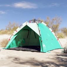 Pludmales telts 3 personām, zaļa, ūdensnecaurlaidīga