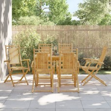 Saliekamie dārza krēsli, 6 gab., 53x66x99 cm, bambuss