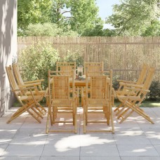 Saliekamie dārza krēsli, 8 gab., 53x66x99 cm, bambuss