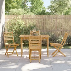 Saliekamie dārza krēsli, 4 gab., 43x54x88 cm, bambuss
