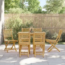 Saliekamie dārza krēsli, 6 gab., 43x54x88 cm, bambuss