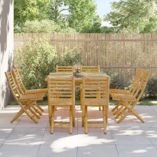 Saliekamie dārza krēsli, 8 gab., 43x54x88 cm, bambuss