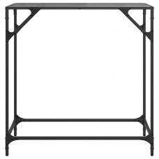 Konsoles galds ar melnu stikla virsmu, 80x35x81 cm, tērauds