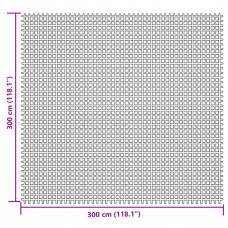 Kempinga grīdas paklājiņš, krēmkrāsas, 3x3 m