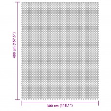 Kempinga grīdas paklājiņš, krēmkrāsas, 4x3 m