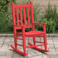 Bērnu šūpuļkrēsls, sarkans, papeles masīvkoks