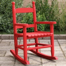 Bērnu šūpuļkrēsls, sarkans, papeles masīvkoks