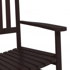 Šūpuļkrēsli ar izliektu sēdekli, 2 gab., brūni, papeles koks