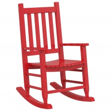 Bērnu šūpuļkrēsli, 2 gab., sarkani, papeles masīvkoks