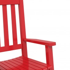 Bērnu šūpuļkrēsli, 2 gab., sarkani, papeles masīvkoks