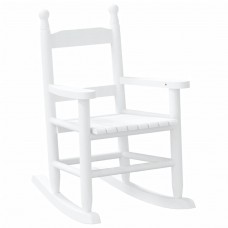 Bērnu šūpuļkrēsli, 2 gab., balti, papeles masīvkoks