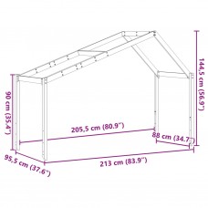 Bērnu gultas jumts, 213x95,5x144,5 cm, priedes masīvkoks