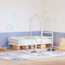 Bērnu gultas jumts, balts, 118x70x176,5 cm, priedes masīvkoks