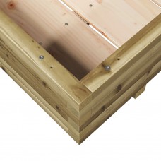 Dārza puķu kaste, 110x110x26,5 cm, impregnēts priedes koks