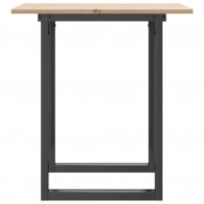 Virtuves galds, o-rāmis, 70x70x75 cm, priedes koks, čuguns