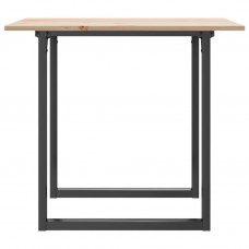 Virtuves galds, o-rāmis, 80x80x75 cm, priedes koks, čuguns