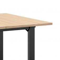 Virtuves galds, o-rāmis, 80x80x75 cm, priedes koks, čuguns