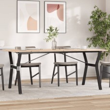 Virtuves galds, y-rāmis, 180x90x75 cm, priedes koks, čuguns
