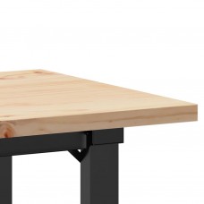 Virtuves galds, o-rāmis, 80x50x75,5 cm, priedes koks, čuguns