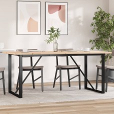 Virtuves galds, o-rāmis, 180x90x75,5 cm, priedes koks, čuguns