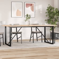 Virtuves galds, o-rāmis, 200x100x75,5 cm, priedes koks, čuguns
