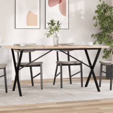 Virtuves galds, x-rāmis, 160x80x75,5 cm, priedes koks, čuguns