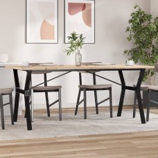 Virtuves galds, y-rāmis, 180x90x75,5 cm, priedes koks, čuguns