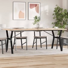 Virtuves galds, y-rāmis, 200x100x75,5 cm, priedes koks, čuguns