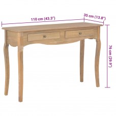 Konsoles galds ar 2 atvilktnēm, 110x35x76 cm, inženierijas koks