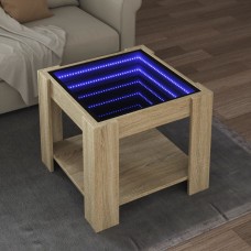 Kafijas galdiņš ar led, ozola, 53x53x45 cm, inženierijas koks