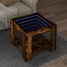 Kafijas galdiņš ar led, ozola, 53x53x45 cm, inženierijas koks