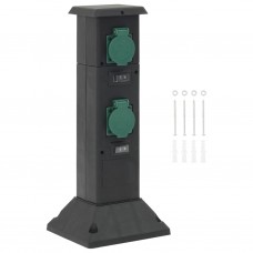 Āra kontaktligzdu kolonna, 4-virzienu, zaļa, 16x16x39,5 cm
