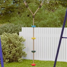Bērnu virvju kāpnes ar diskiem, 4 kāpšļi, daudzkrāsainas