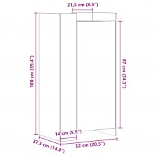 Apavu plaukts, melns, 52x37,5x100 cm, inženierijas koks