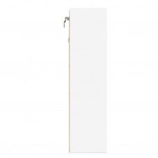 Vitrīnas skapis, balts, 100x15x58 cm, konstruēts koks