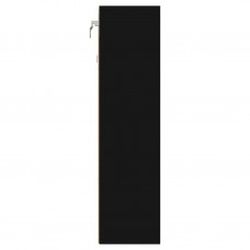 Vitrīnas skapis, melns, 100x15x58 cm, konstruēts koks