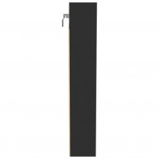 Vitrīnas skapis, melns, 100x8,5x50 cm, konstruēts koks