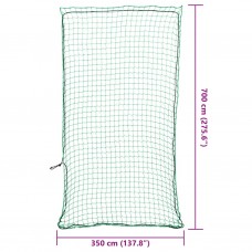 Piekabes tīkls ar elastīgu auklu, zaļš, 7x3,5 m, polipropilēns