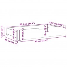 Gultas atvilktnes, 2 gab., baltas, 95x55x16 cm, priedes koks